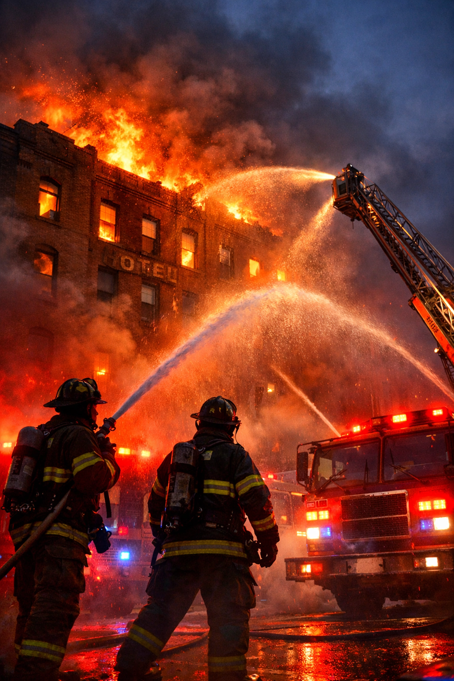 Firefighters battling hotel fire on Stony Plain Road in Edmonton