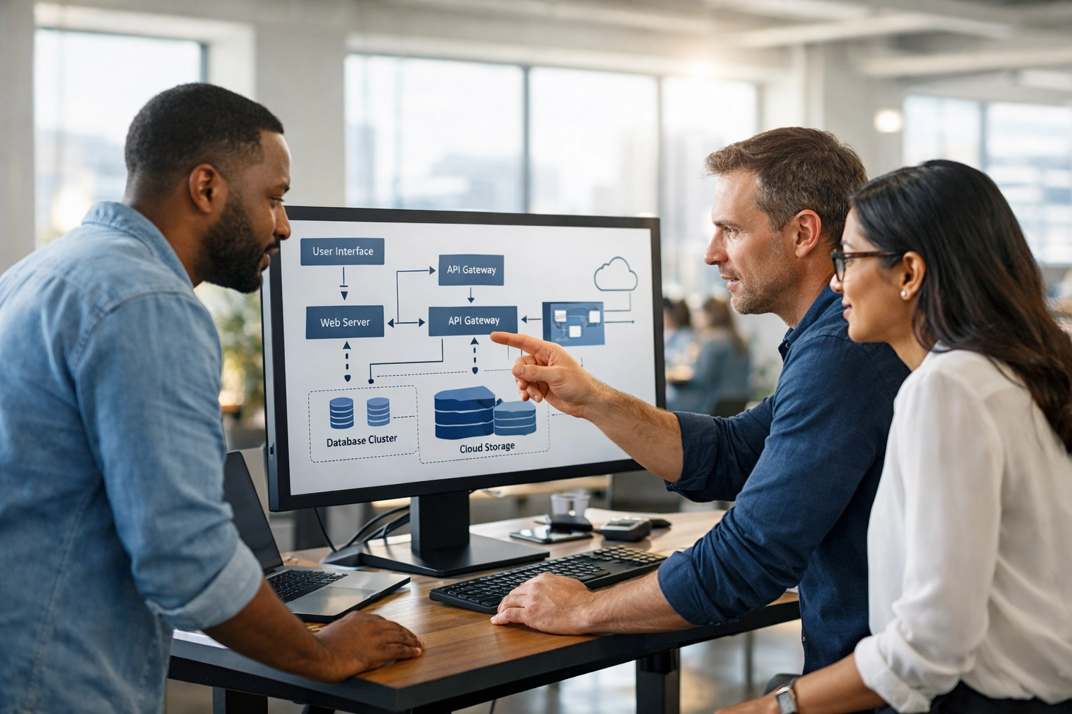 ServiceNow implementation partner team mapping IT infrastructure for full-stack service visibility.