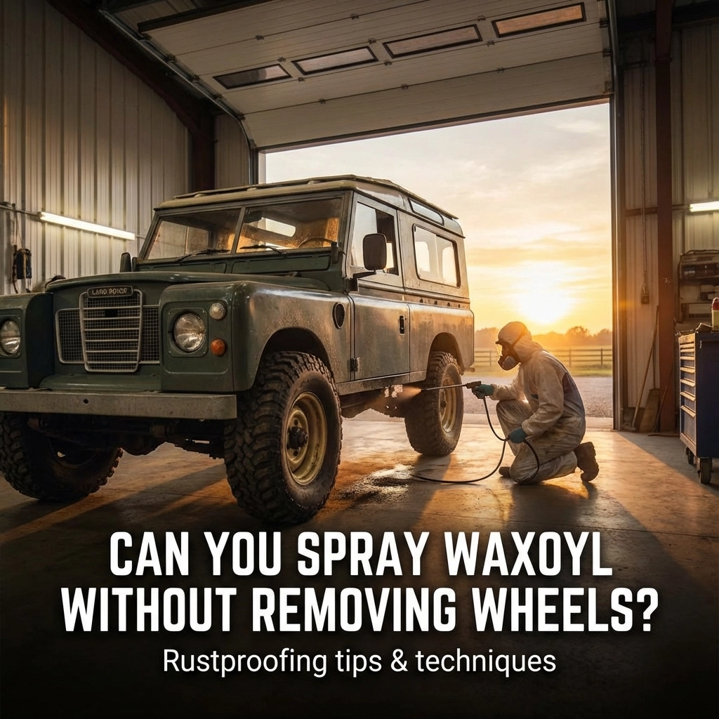 Can you spray Waxoyl without removing wheels?