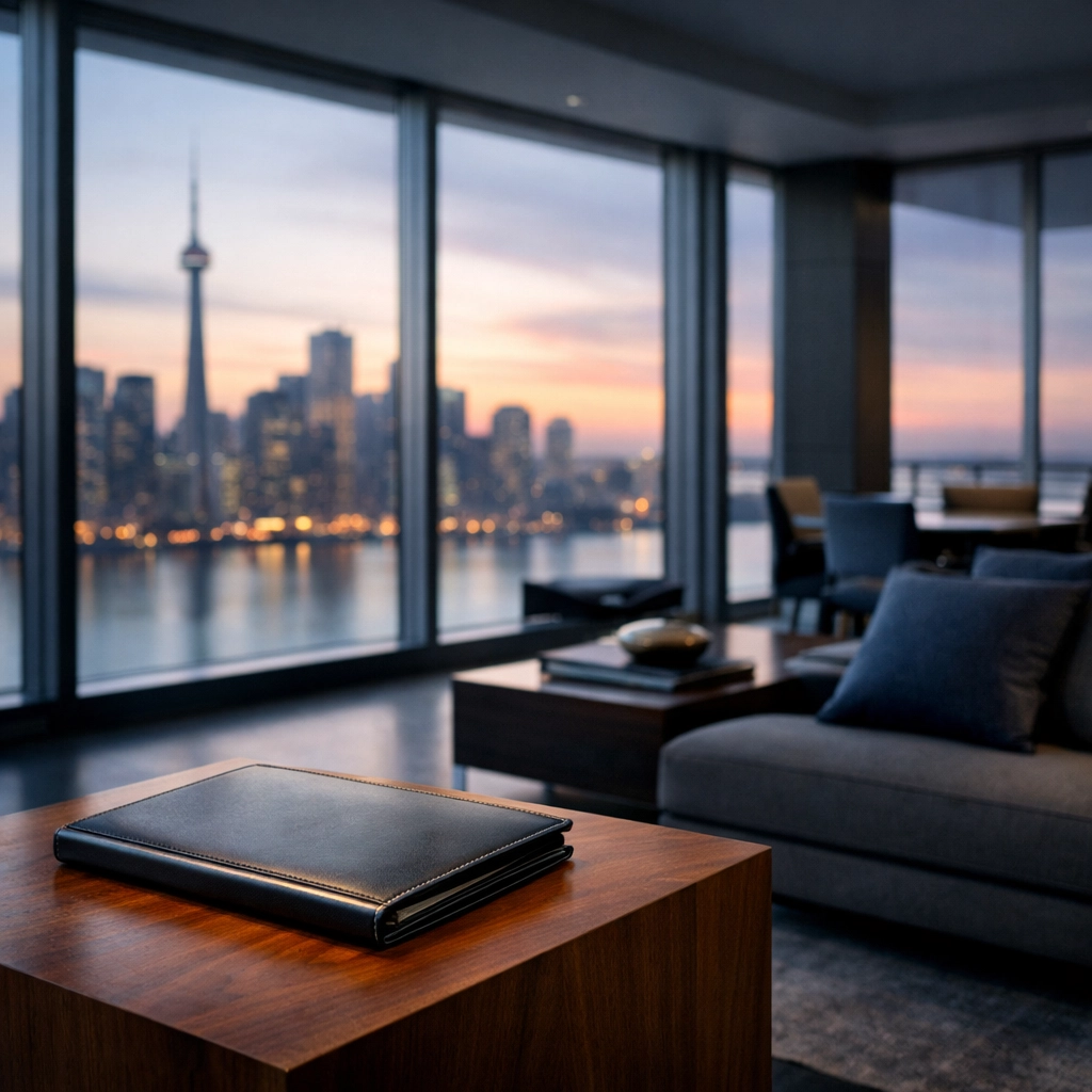 Modern Ontario condo interior with city views, illustrating the 2026 housing market and GTA property inventory.