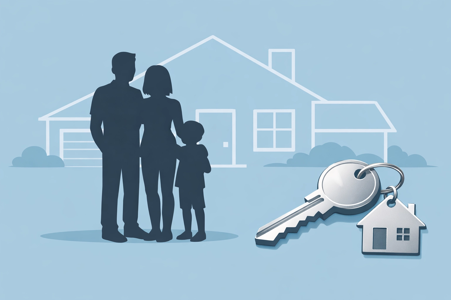 Familia latina logrando el sueño de comprar casa tras reparar su crédito gratis.