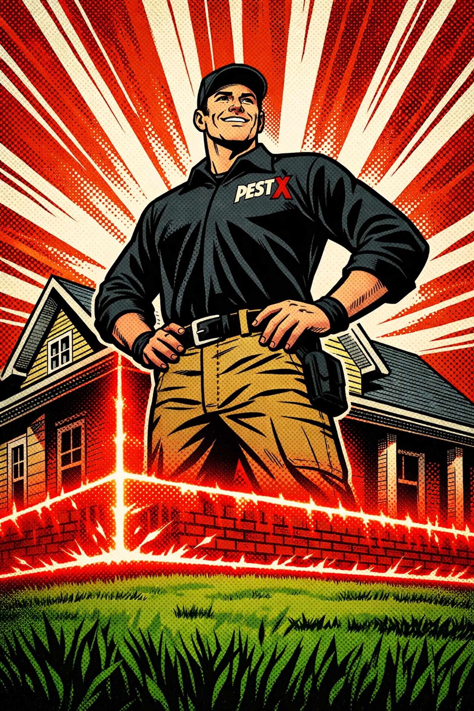 Local pest control in Walker County AL showcasing the 3ft up 3ft out protective barrier guarantee.