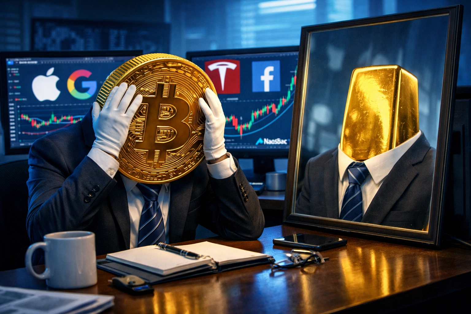 Bitcoin identity crisis between digital gold and tech stock correlation