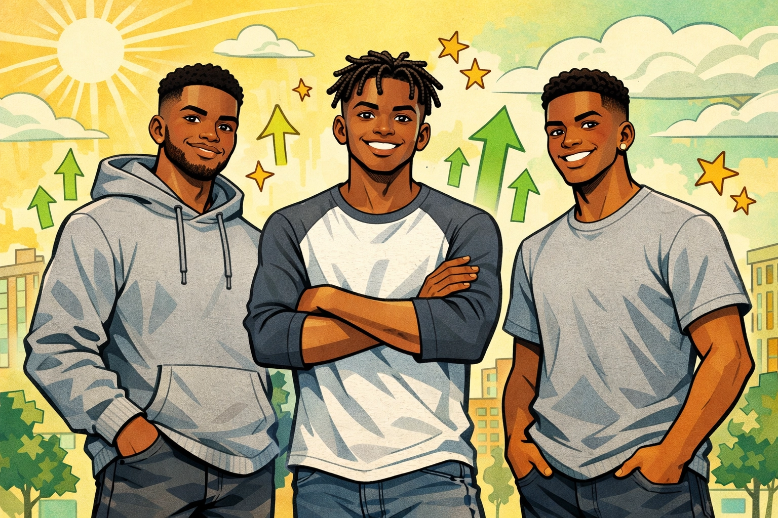 Scholars wearing CRC Threads from the Competitive Scholar Collection C5 in Athletic Heather.