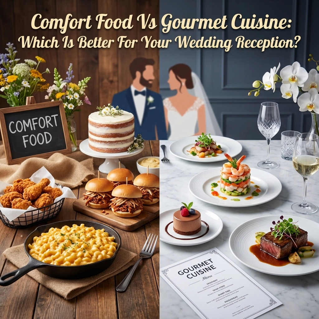 Comfort Food Vs Gourmet Cuisine: Which Is Better For Your Wedding Reception?