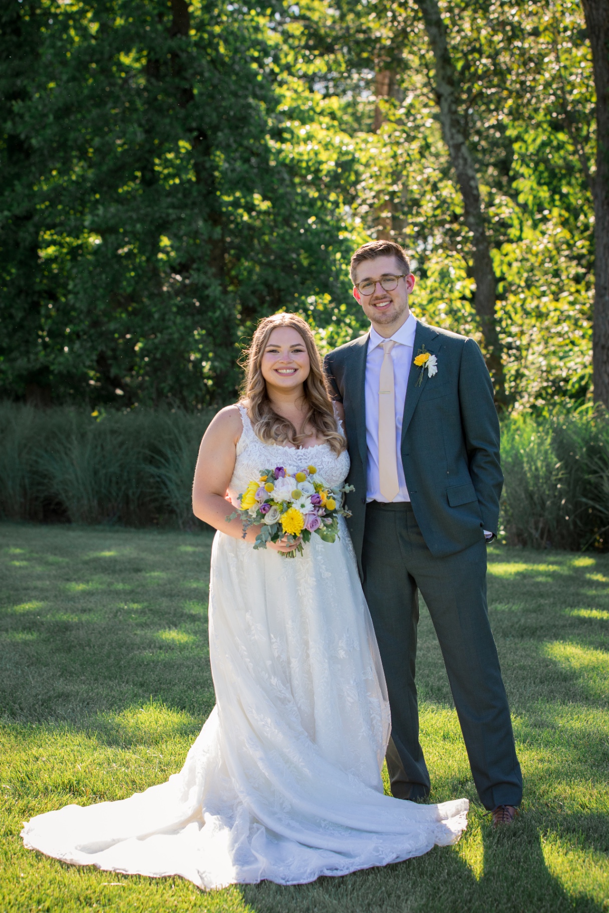 Bride and Groom Portrait Outdoors at Blue Mountain Resort
