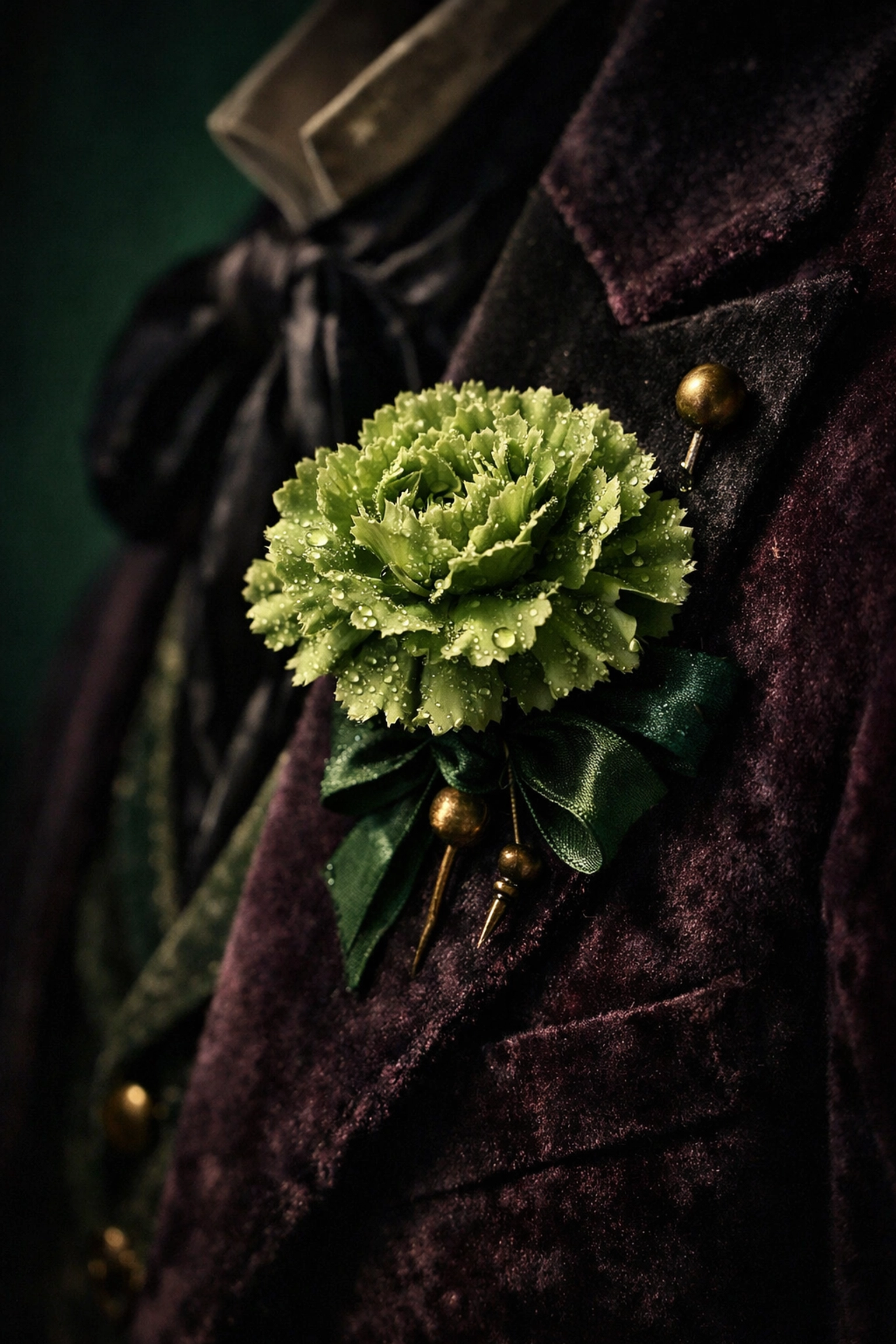 Oscar Wilde's green carnation on Victorian lapel - historic queer symbol and coded signal