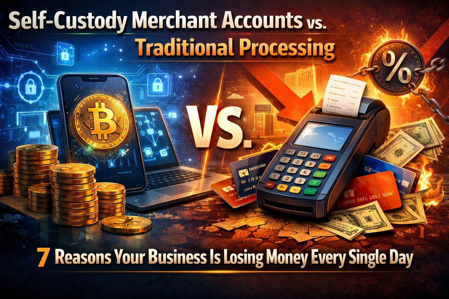 [HERO] Self-Custody Merchant Accounts vs. Traditional Processing: 7 Reasons Your Business Is Losing Money Every Single Day