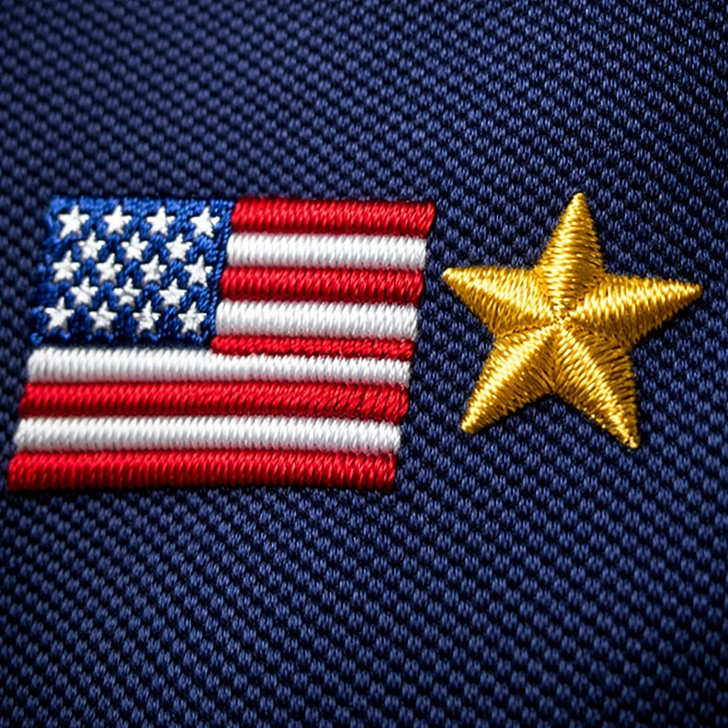 Close-up of professional high-density embroidery on a polo shirt showcasing durable brand personalization.