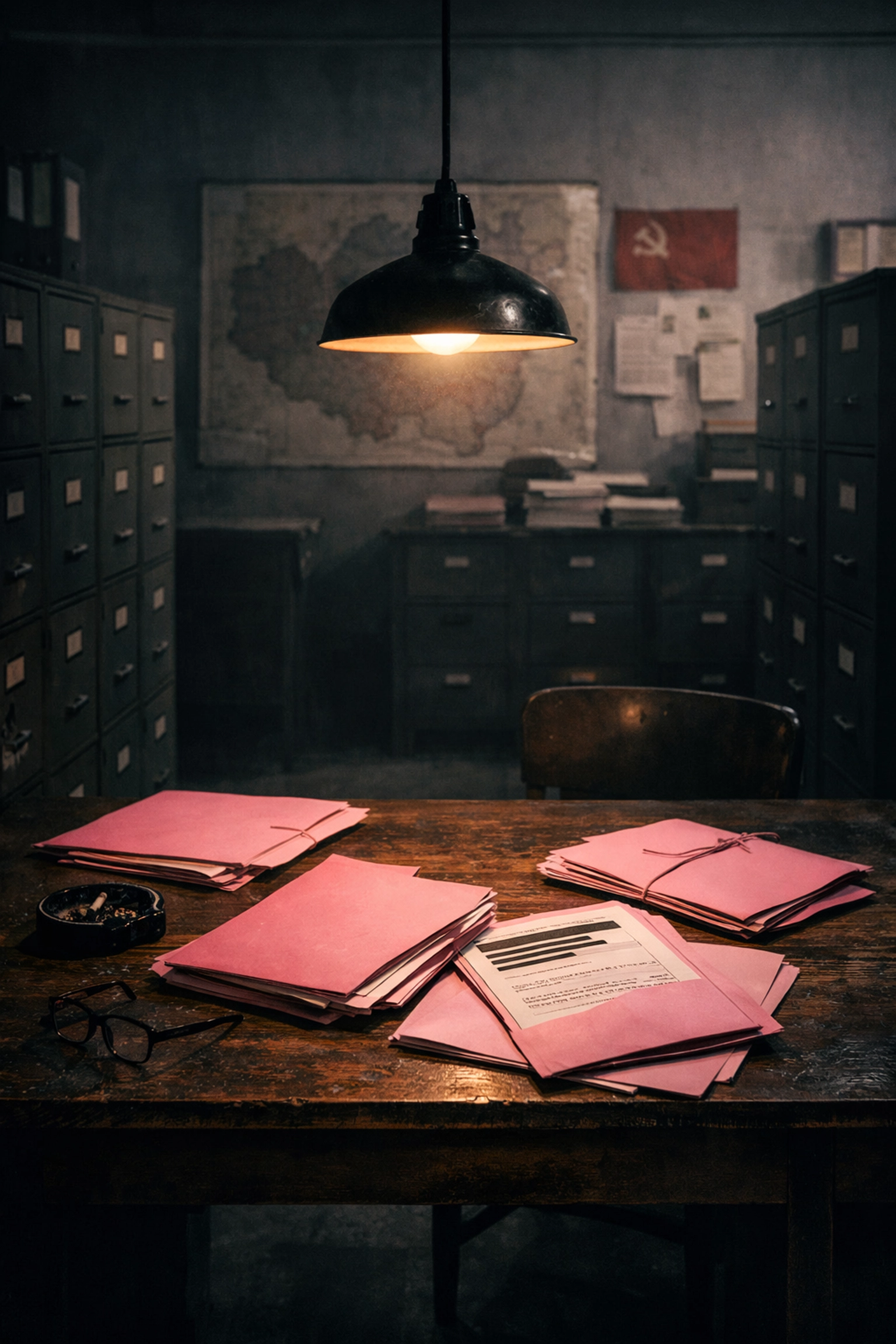 Pink files documenting gay men during Operation Hyacinth in communist Poland