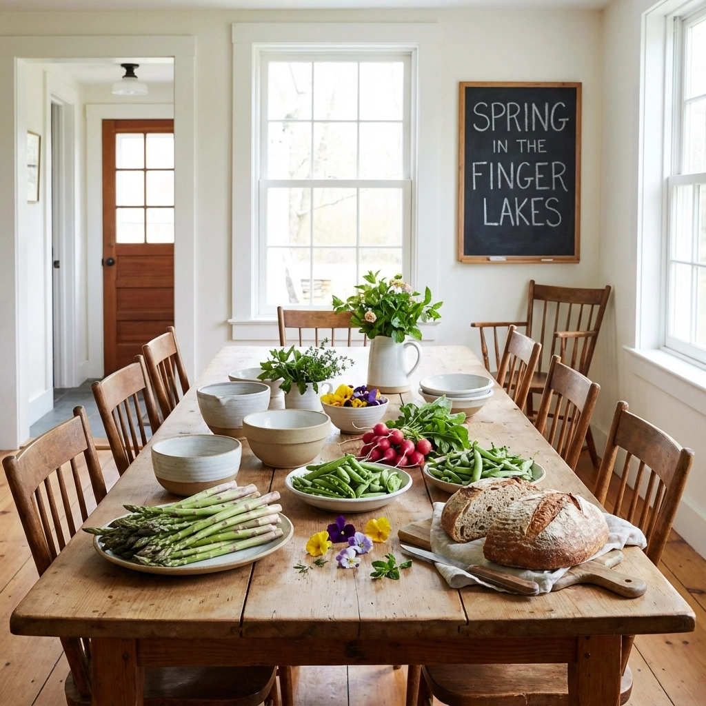 What is in Season: Spring Ingredients; Finger Lakes Farm-to-Table Style