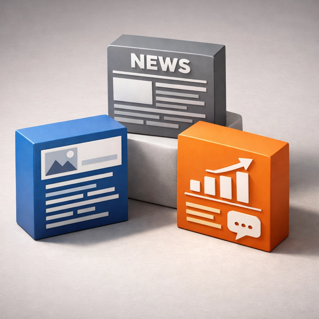 Three curated news sources arranged to show selecting trusted outlets for Christians