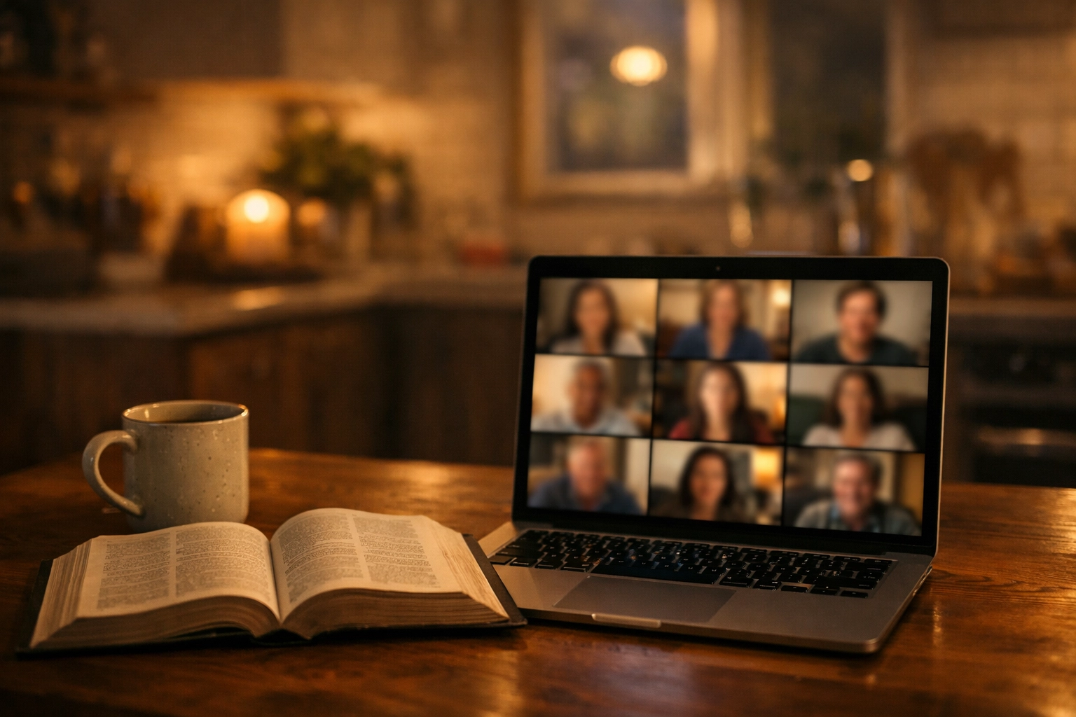 People connected through digital discipleship showing spiritual community online