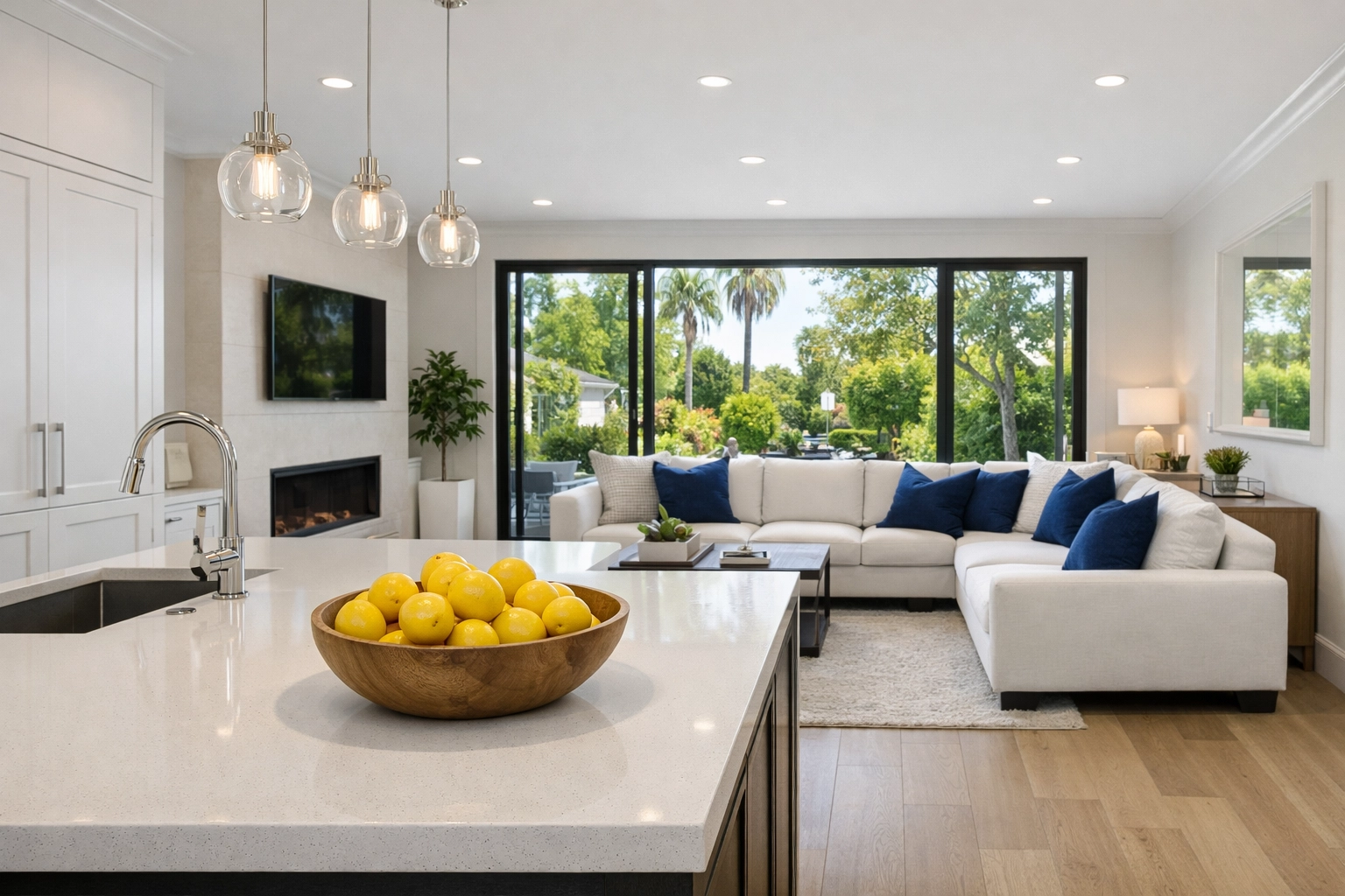 Immaculate open-concept home interior following a professional deep cleaning in Melrose.