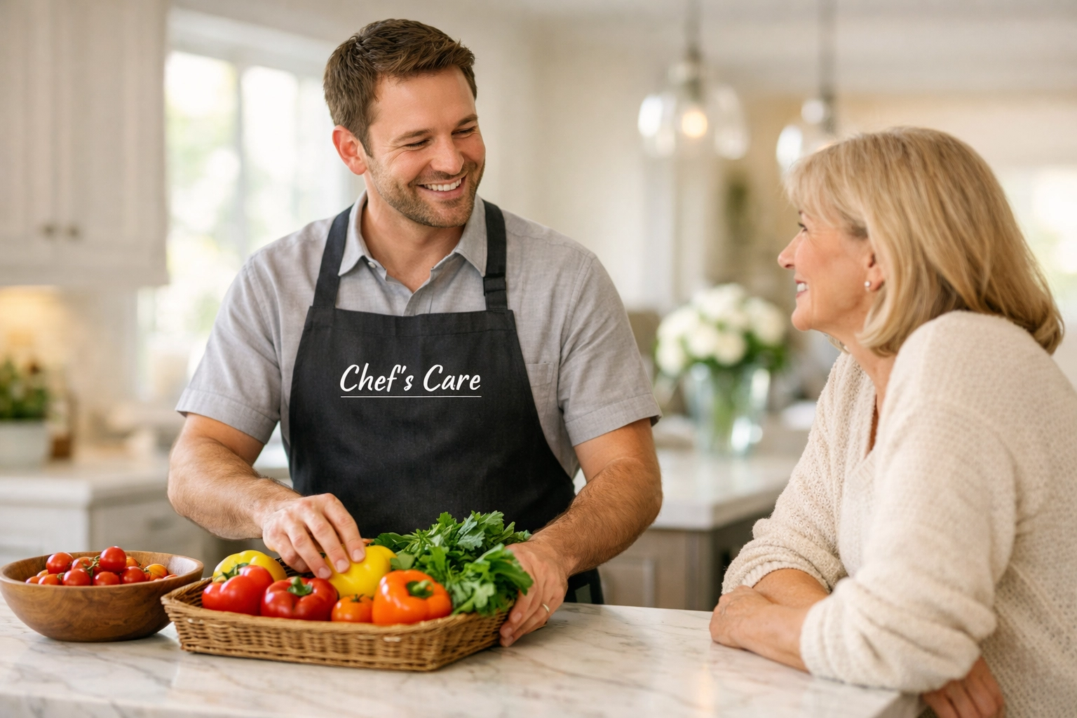 A Culinary Associate providing nutrition support and companionship in a client's home.