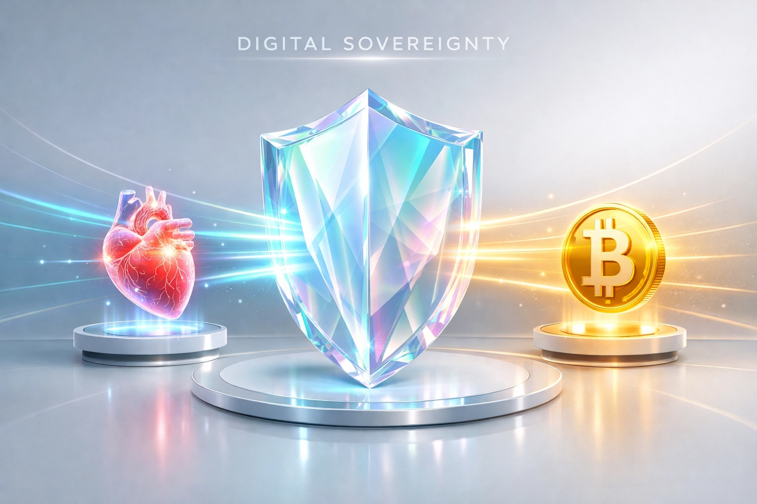 Digital shield protecting health data from financial systems using zero-knowledge privacy technology.