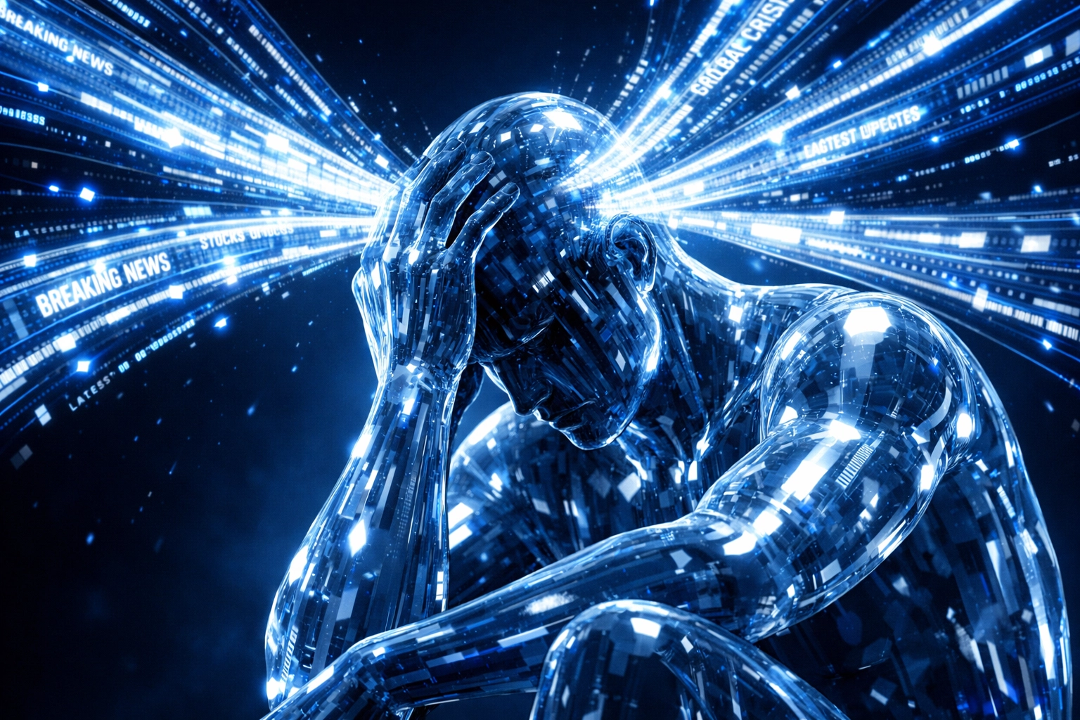 Visual representation of information overload and news consumption stress