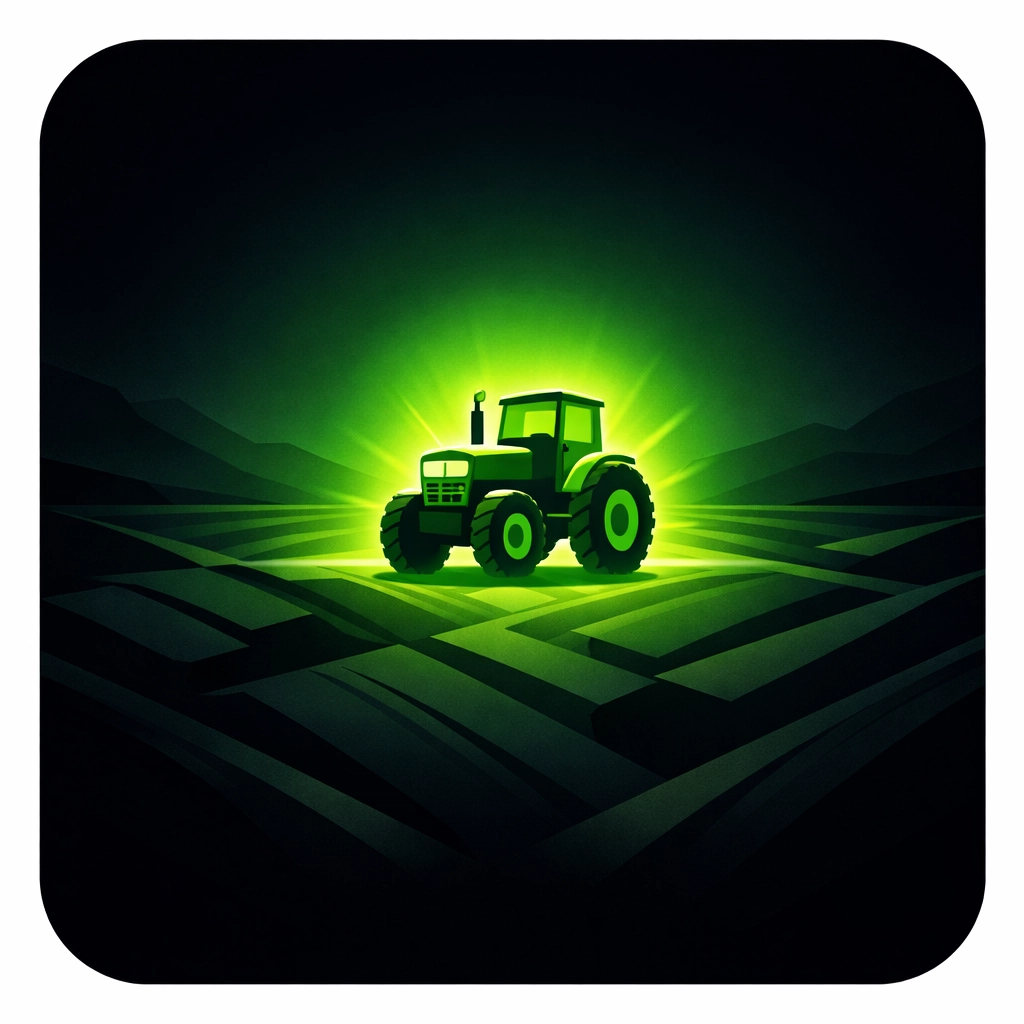 A highlighted tractor representing the Gold Hunt for quality private party tractors on DealBuz.net.