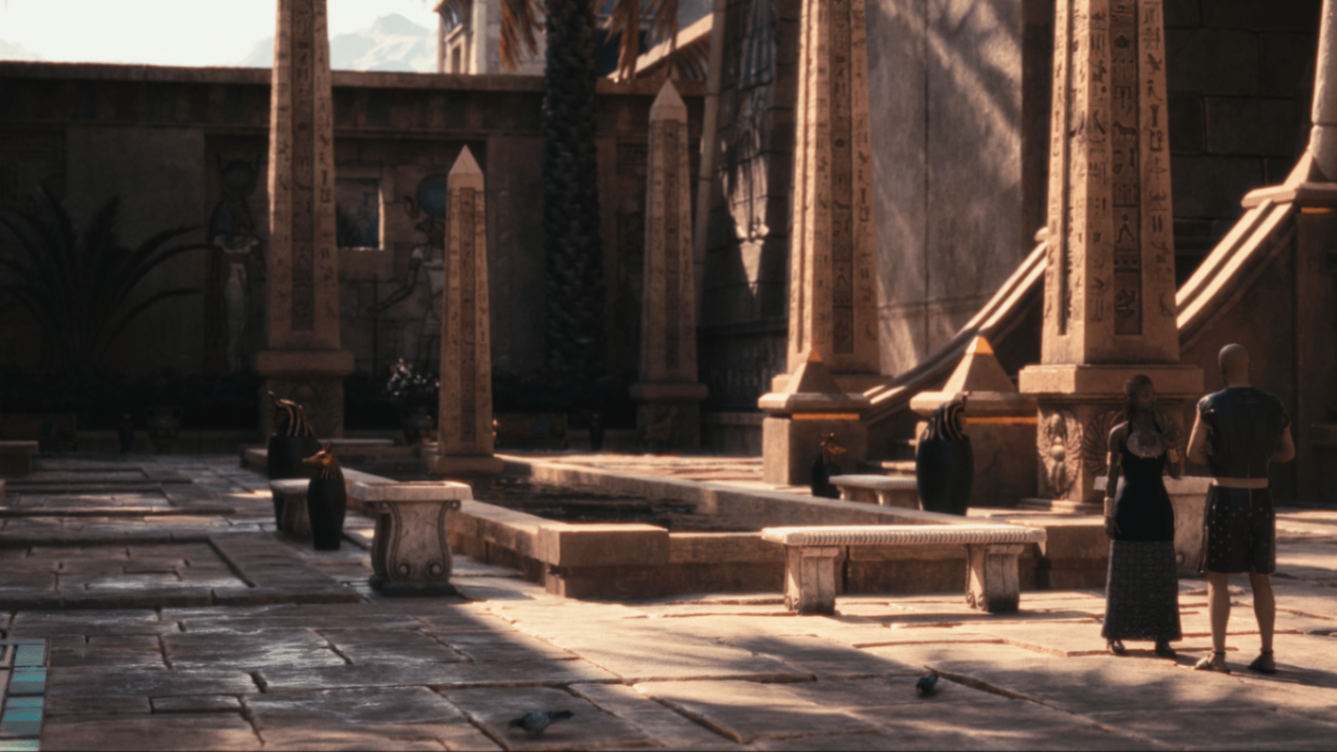 Ancient Egyptian Palace Courtyard