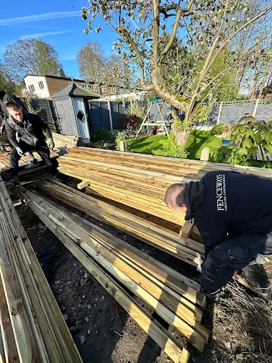 Fenceways Group Ltd Team Installing Garden Fence