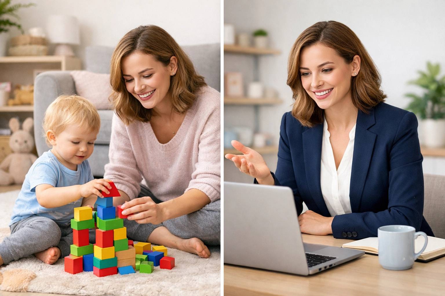 Business mum balancing motherhood and entrepreneurship in dual roles