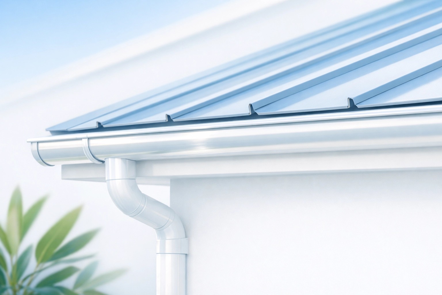 Well-maintained gutter system and metal roofing on a coastal Sydney home to prevent rust.