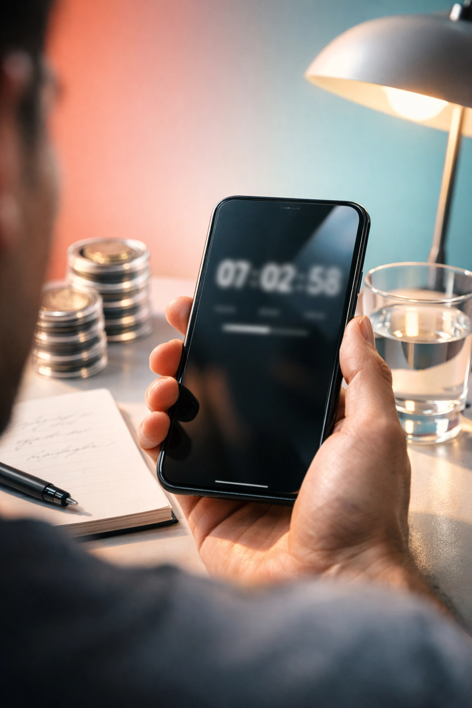 Person using a smartphone to bid on U.S. 250th anniversary coins in a timed online auction.
