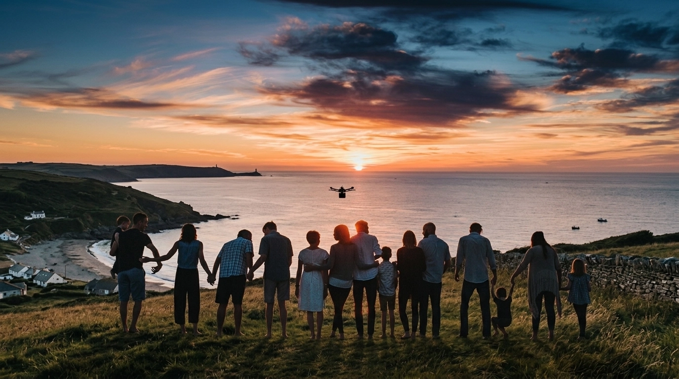 Family Reflection at Polkerris