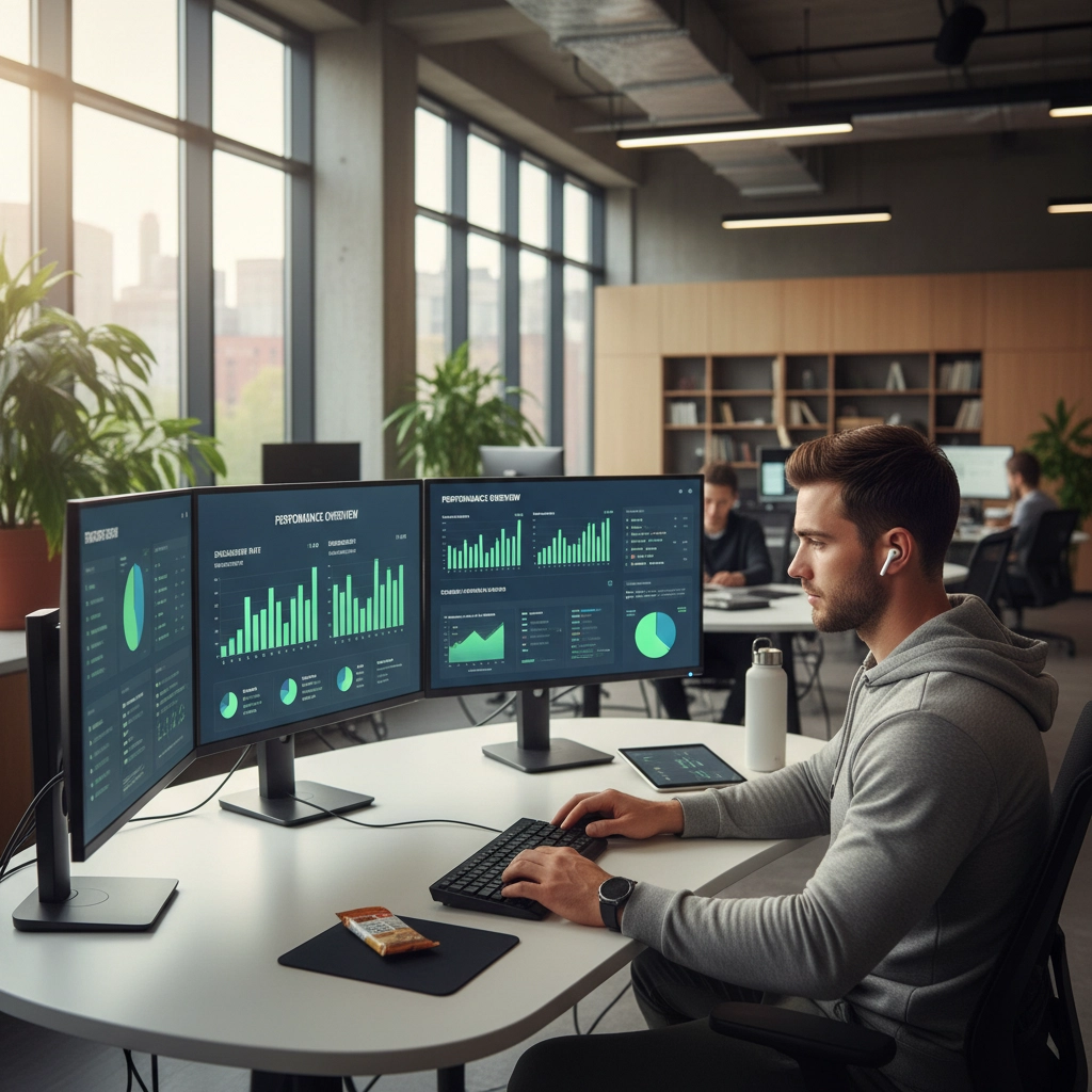 Digital marketing analytics dashboard for athlete brand growth