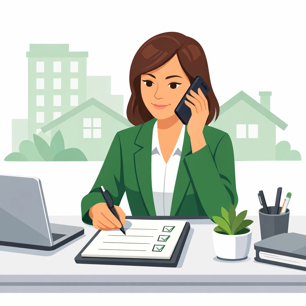 Phoenix property manager conducting landlord reference call for tenant screening verification