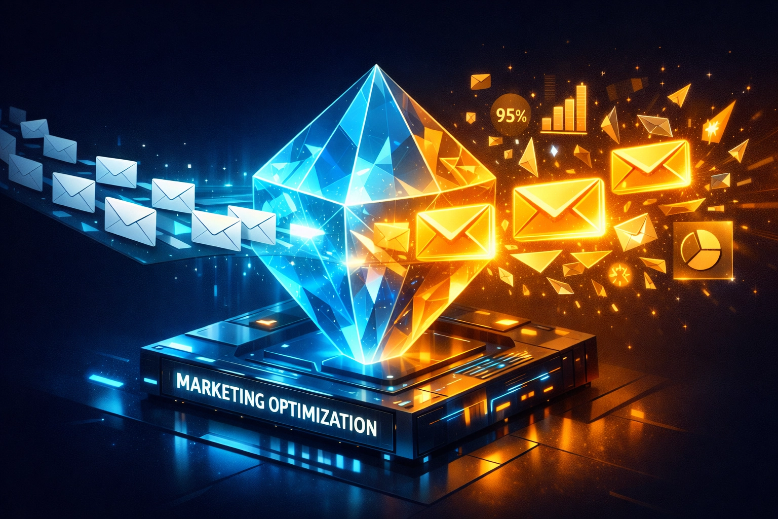 Struggling for Leads? 15 Marketing Automation AI Ideas to Fuel Small Business Growth 3 Marketing automation AI transforming email messages into high-converting copy for small business lead growth.