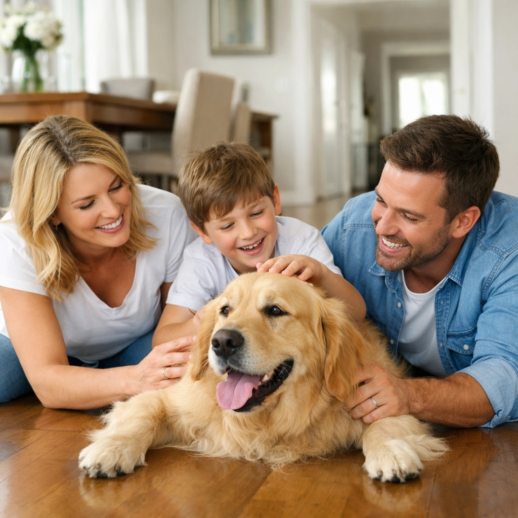 Lexington family relaxing in a clean home provided by Professional Cleaners in Lexington.