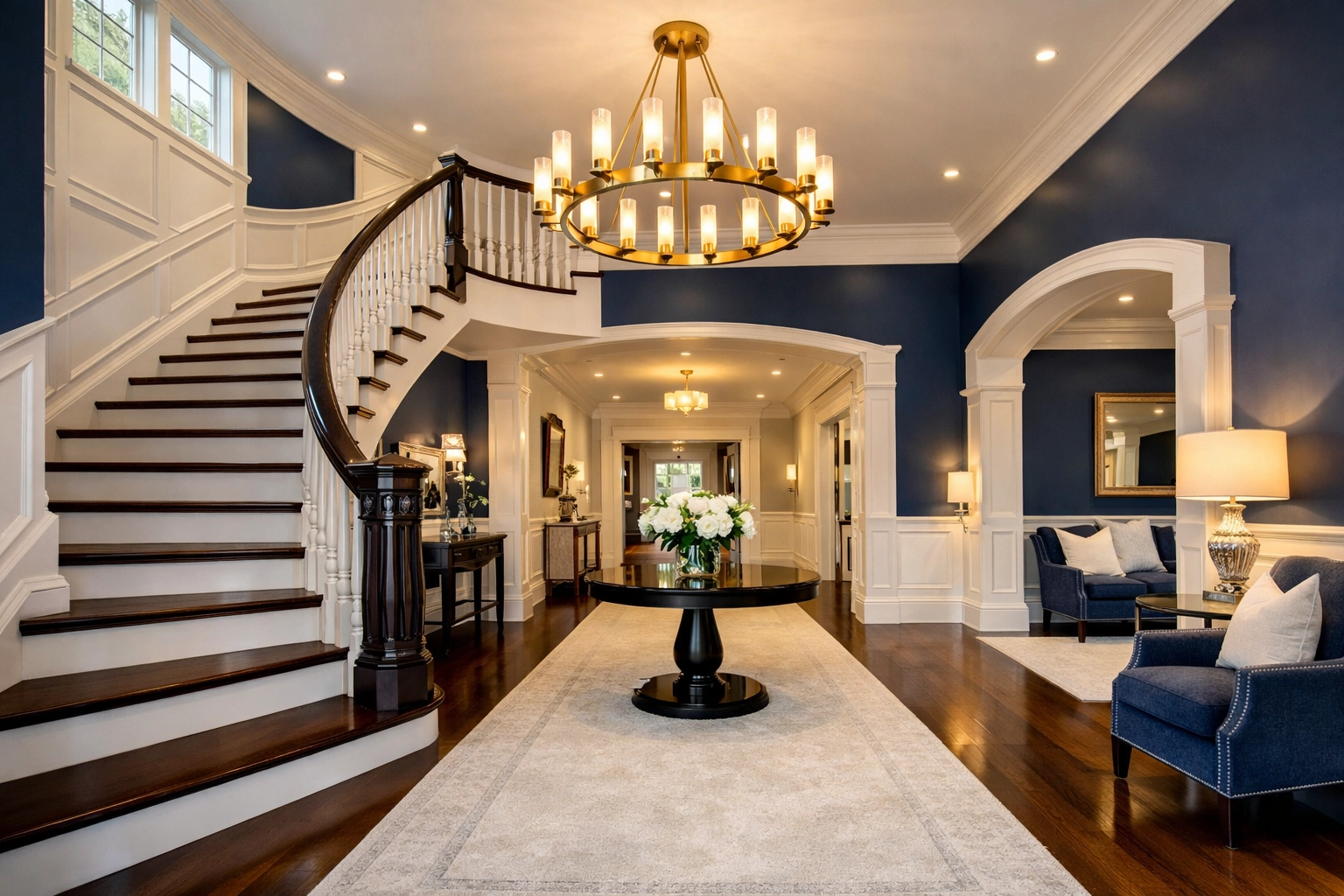 Luxury home entryway featuring a professional ninja-level deep house cleaning Shrewsbury MA result.