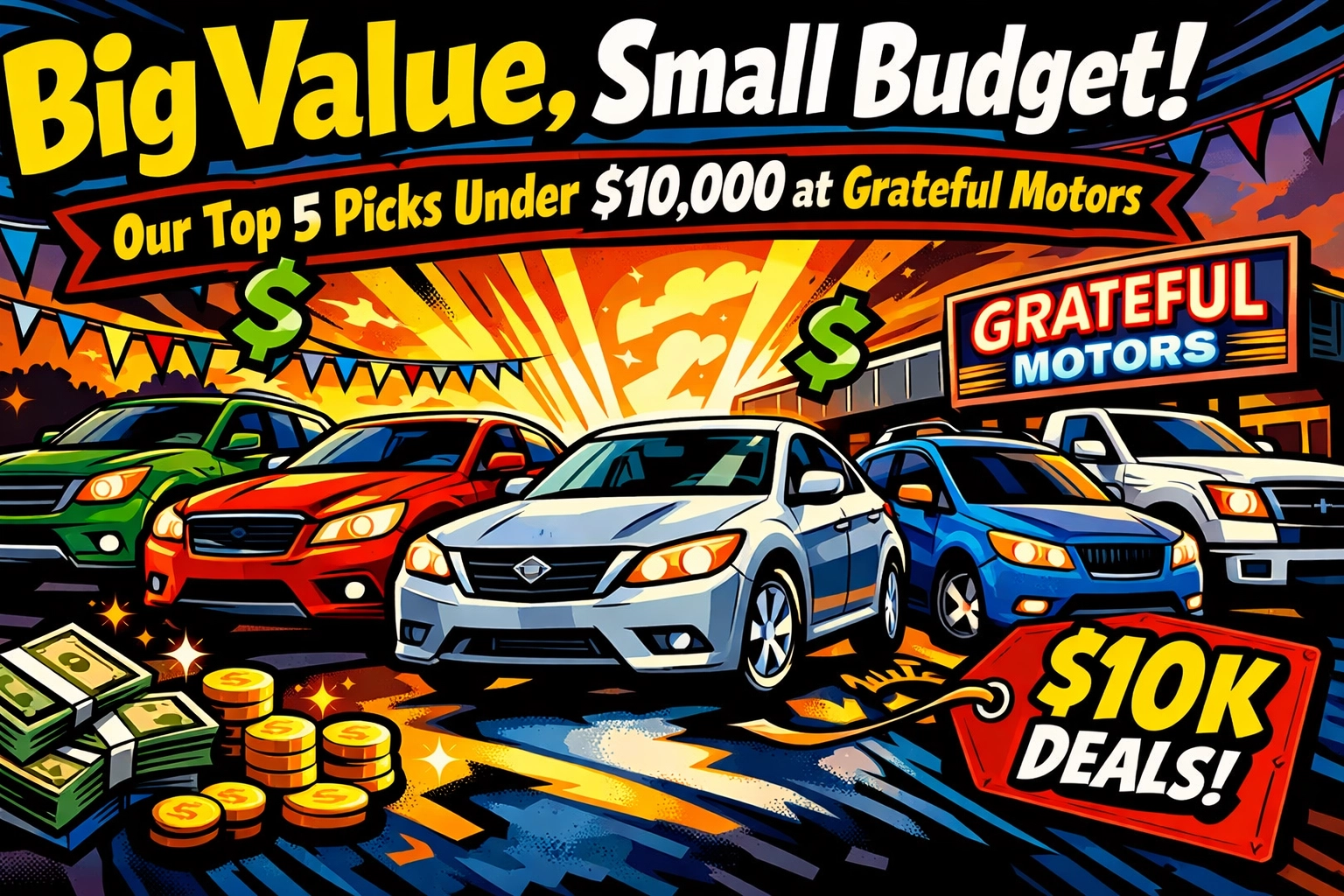 [HERO] Big Value, Small Budget: Our Top 5 Picks Under $10,000 at Grateful Motors