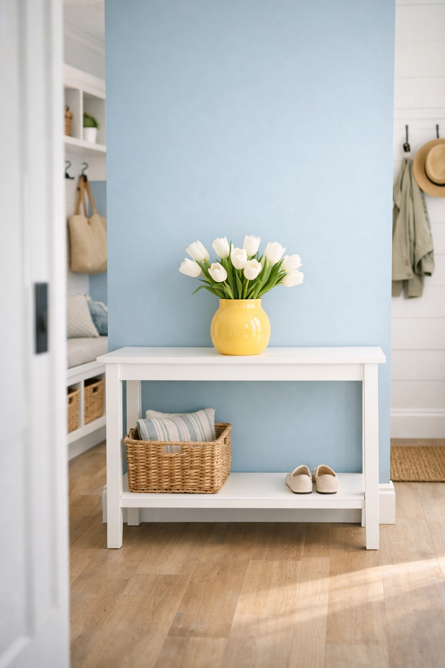 Clean entryway in a Stow home, reflecting the stress-free environment created by move-in cleaning services.