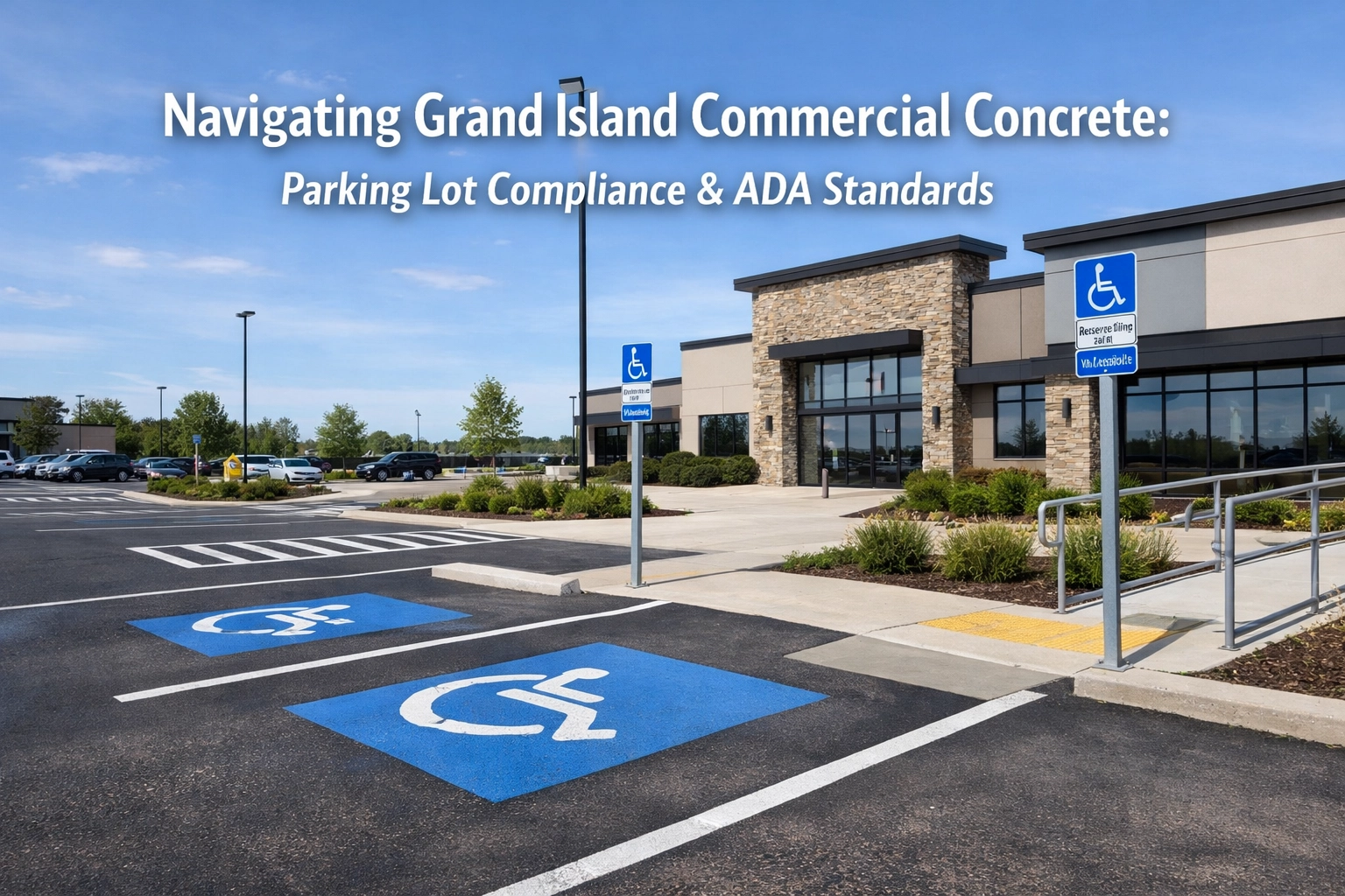 [HERO] Navigating Grand Island Commercial Concrete: Parking Lot Compliance & ADA Standards