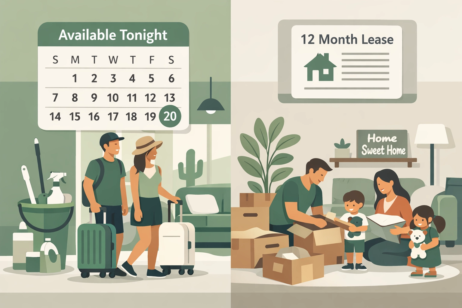 Phoenix short-term rental vs long-term rental property comparison for Arizona landlords