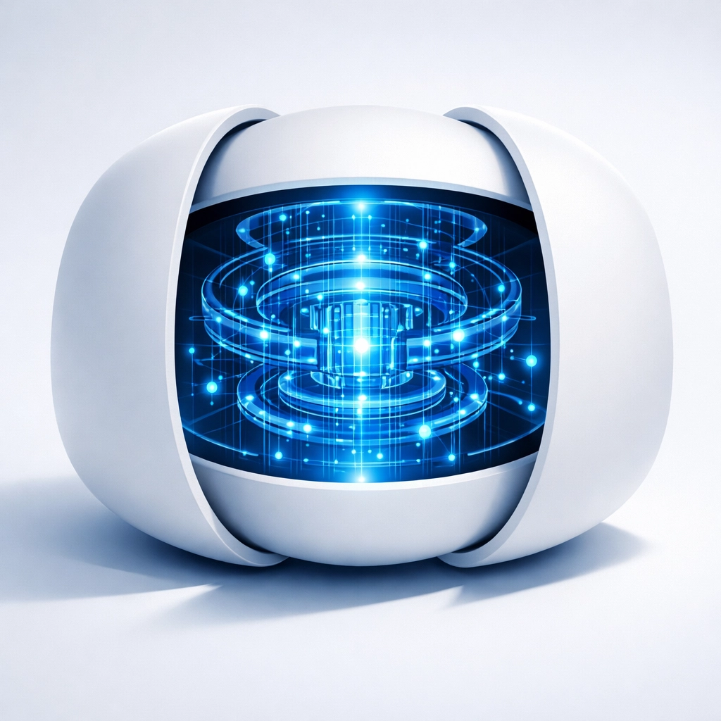 Digital engine core representing sophisticated backend AI infrastructure and custom web app automation.