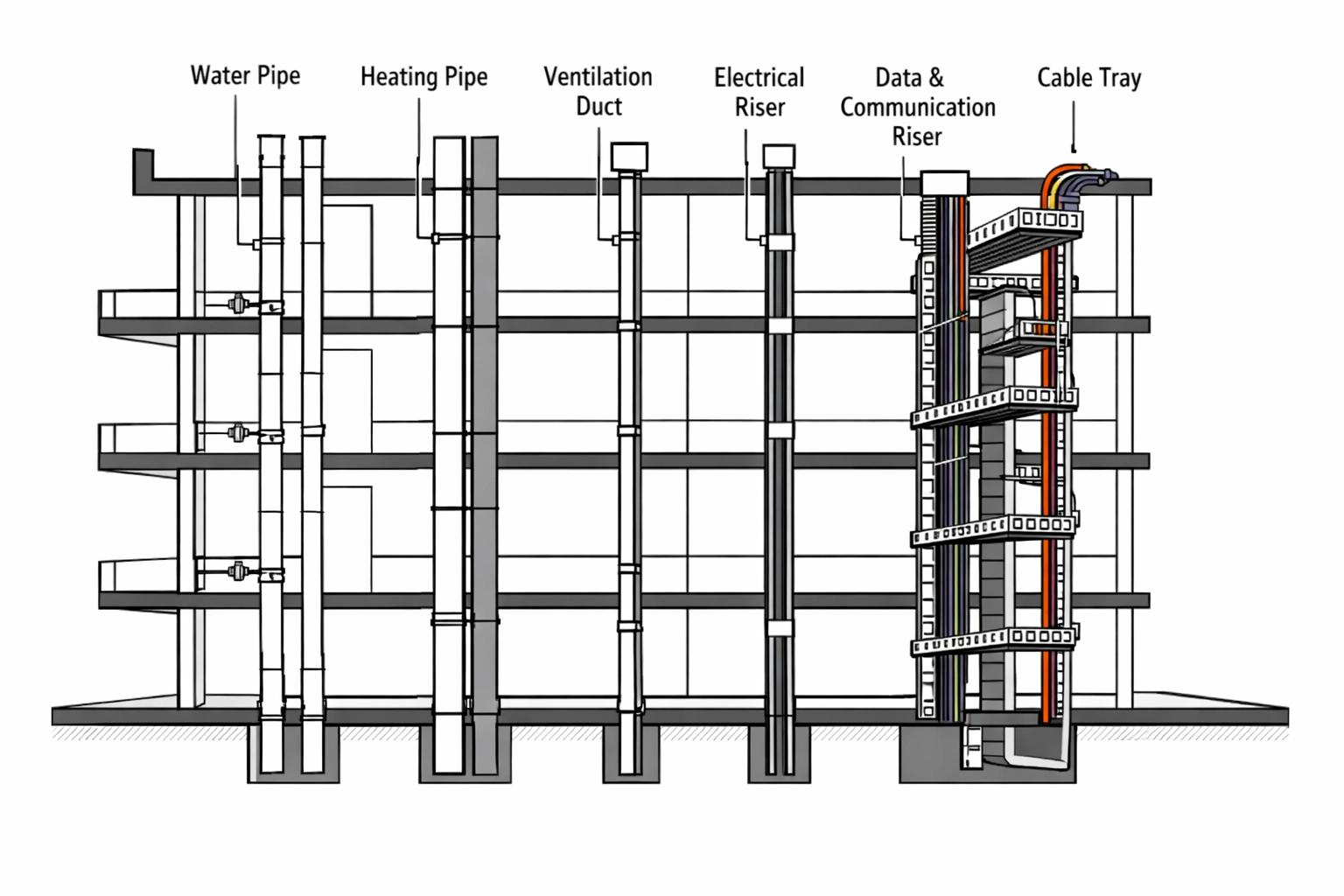 Fachgerechte Steigleitungen und Kabeltrassen für sichere Elektroinstallationen in Baden und Mödling.