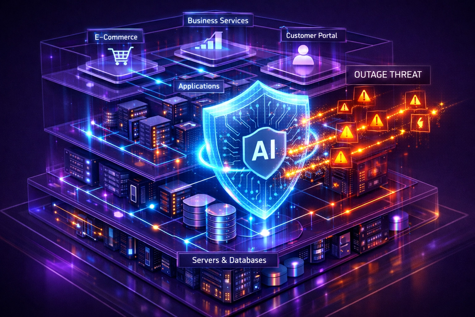 ServiceNow Service Mapping visualizing business service dependencies and infrastructure connections