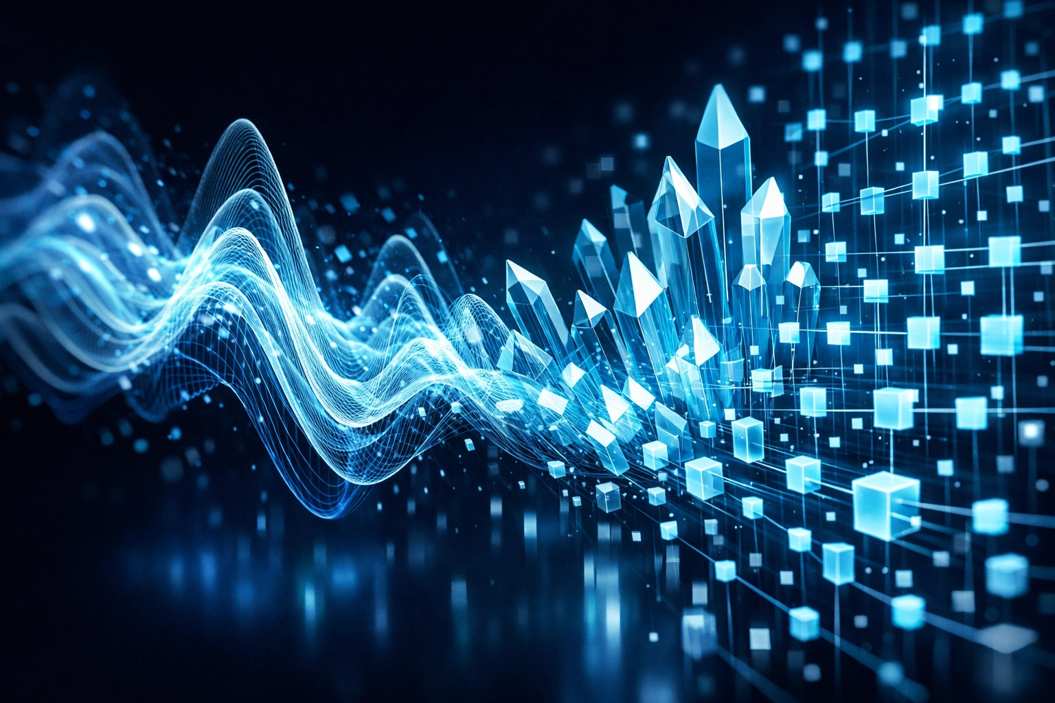 AI transcription technology transforming meeting audio into organized business data.
