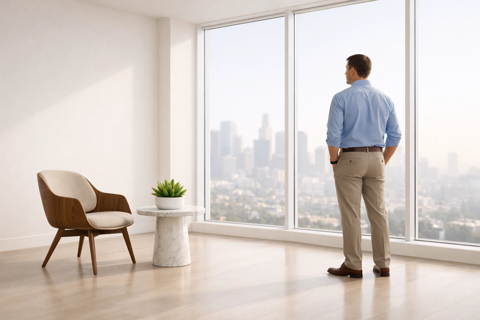 Confident tax professional in a modern office considering ERO services for their practice.