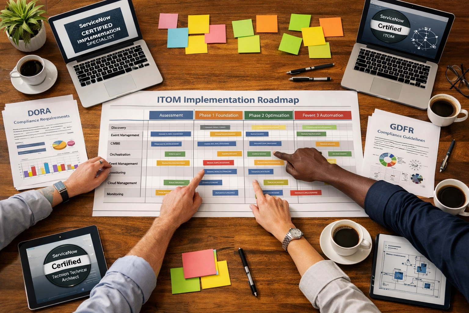 ServiceNow consulting workshop with ITOM roadmap and compliance certifications