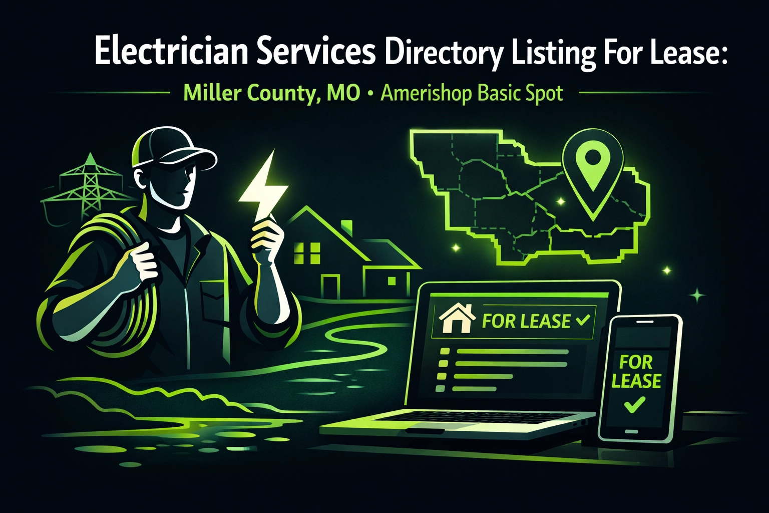 [HERO] Electrician Services Directory Listing For Lease: Miller County, MO - Amerishop Basic Spot