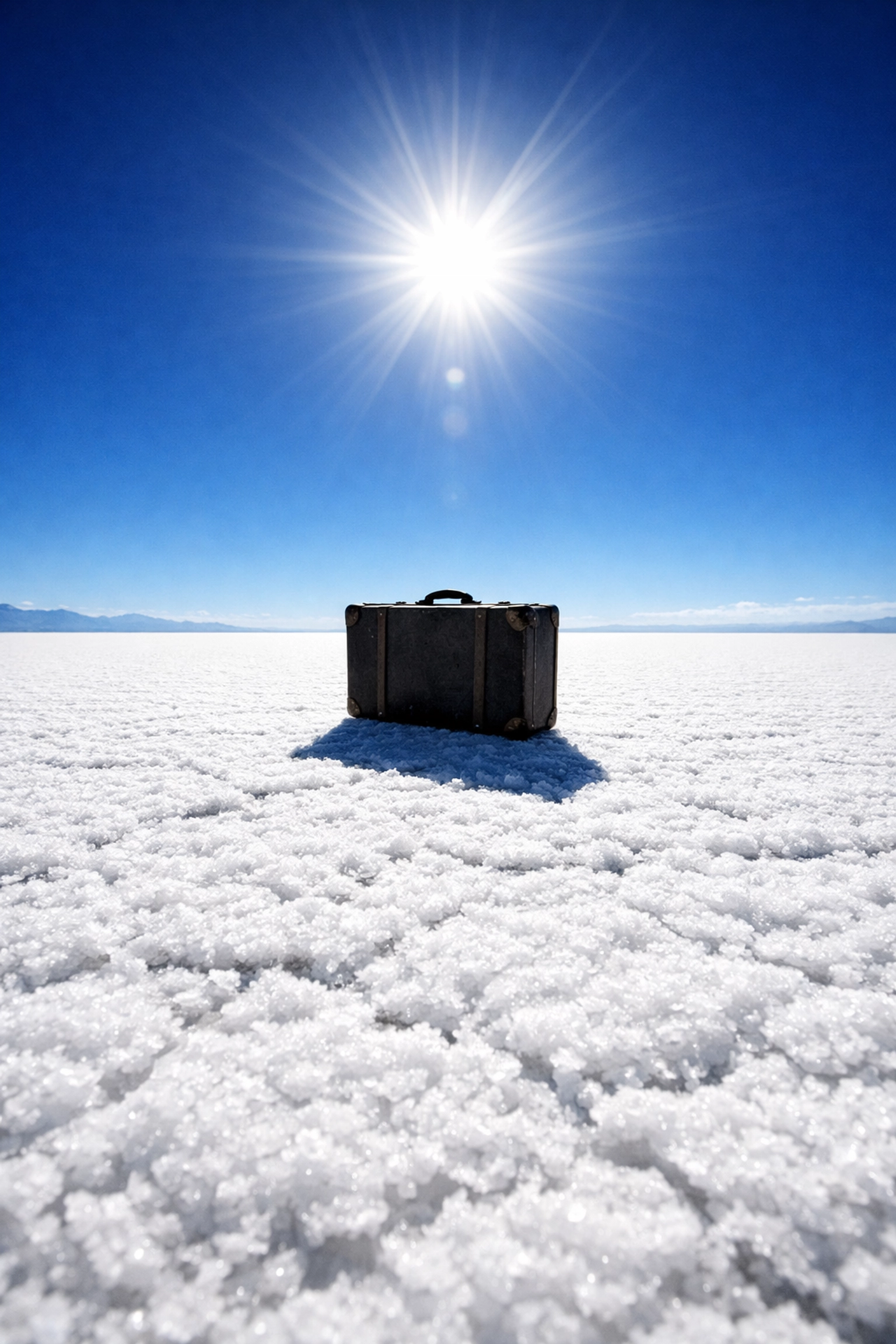 High-contrast salt flats photo showing how to adjust manual mode settings for bright lighting.