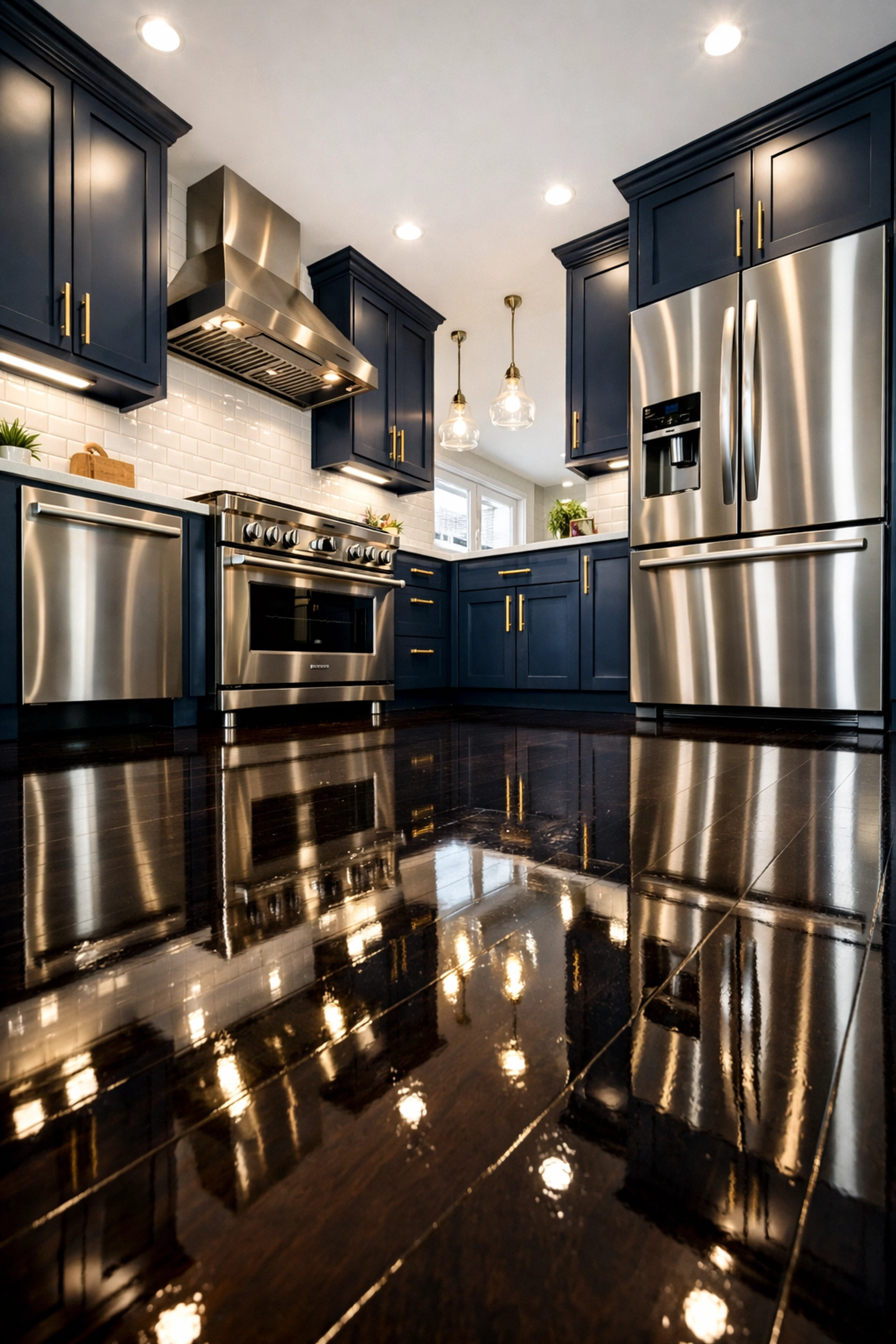 Pristine Westborough kitchen after professional post construction cleaning services.