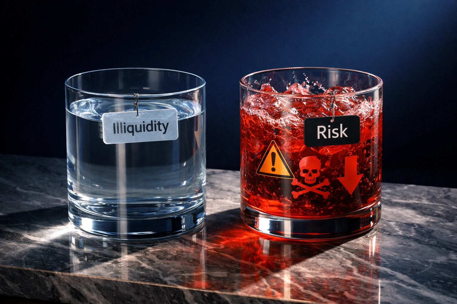 Visual comparison of illiquidity versus risk tolerance in institutional investment portfolios