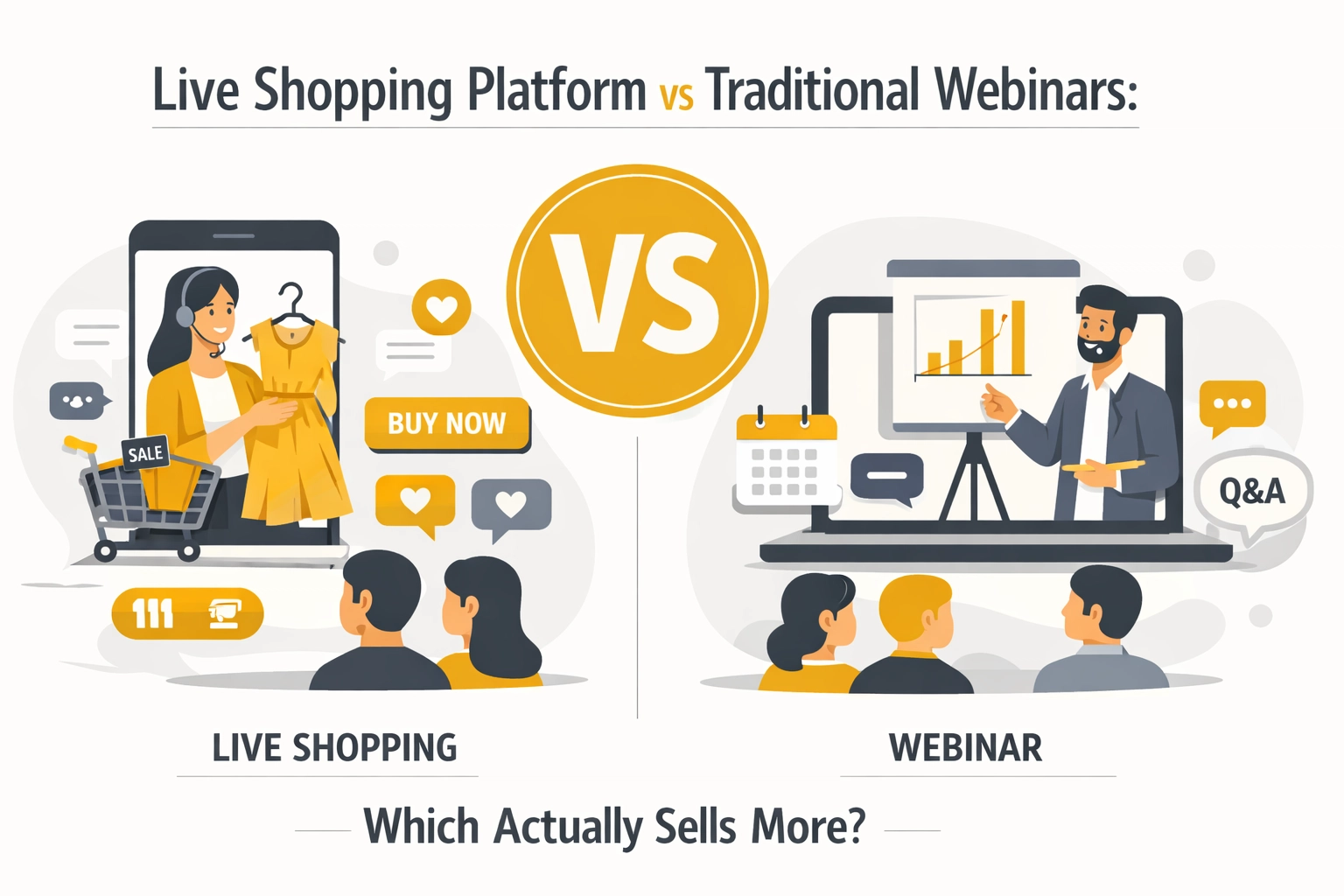 [HERO] Live Shopping Platform vs Traditional Webinars: Which Actually Sells More?