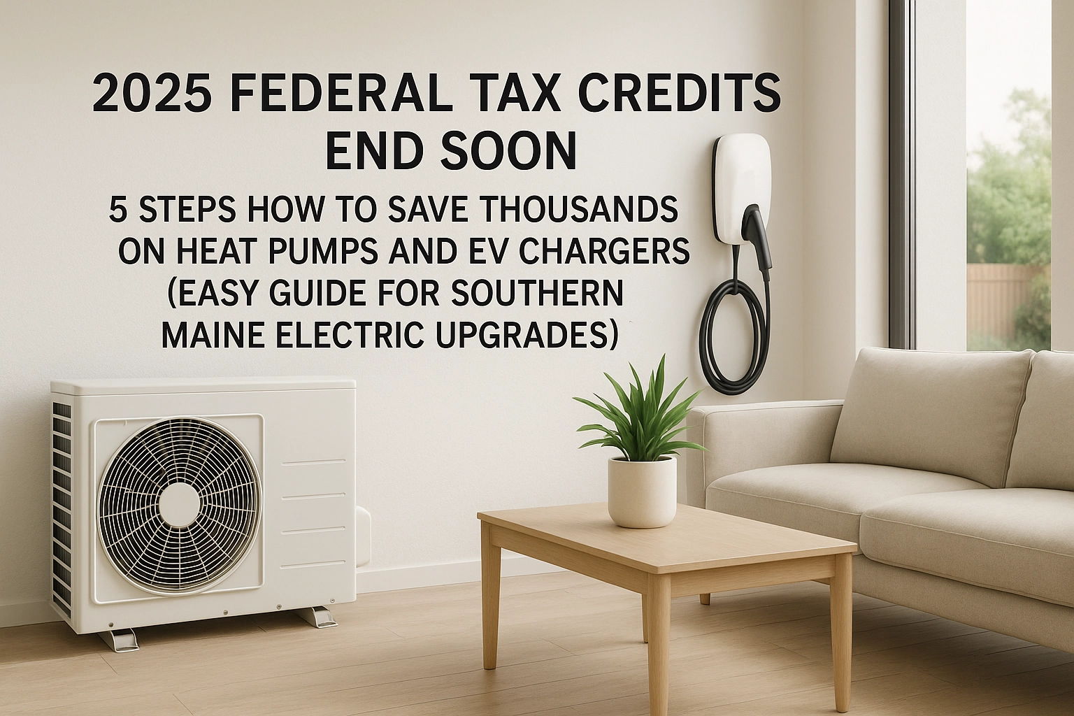 2025 Federal Tax Credits End Soon: 5 Steps How to Save Thousands on Heat Pumps and EV Chargers (Easy Guide for Southern Maine Electric Upgrades)