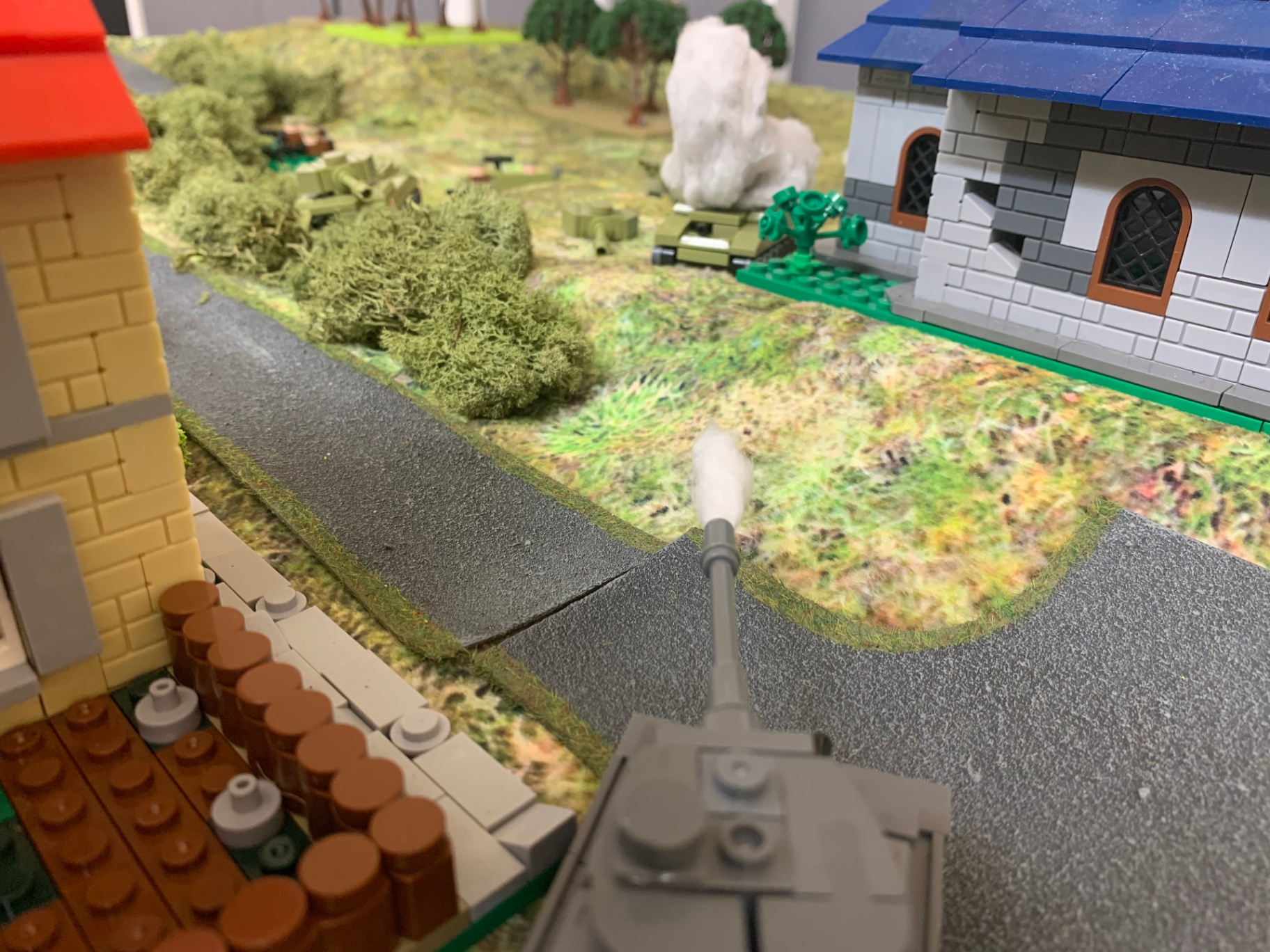 LEGO-compatible WWII Battlefield Scene